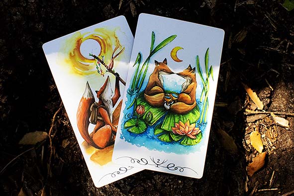 2 cartes tarot renard