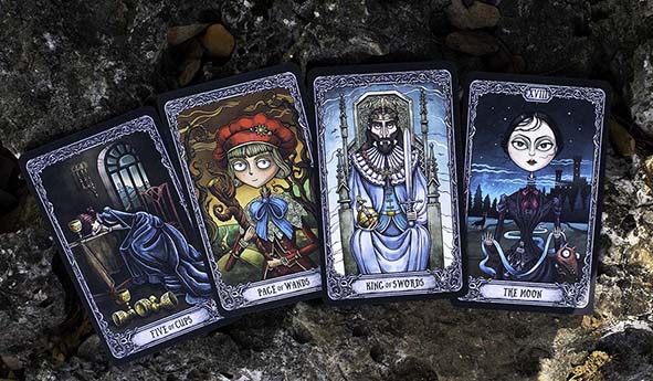 4 cartes the dark mansion tarot