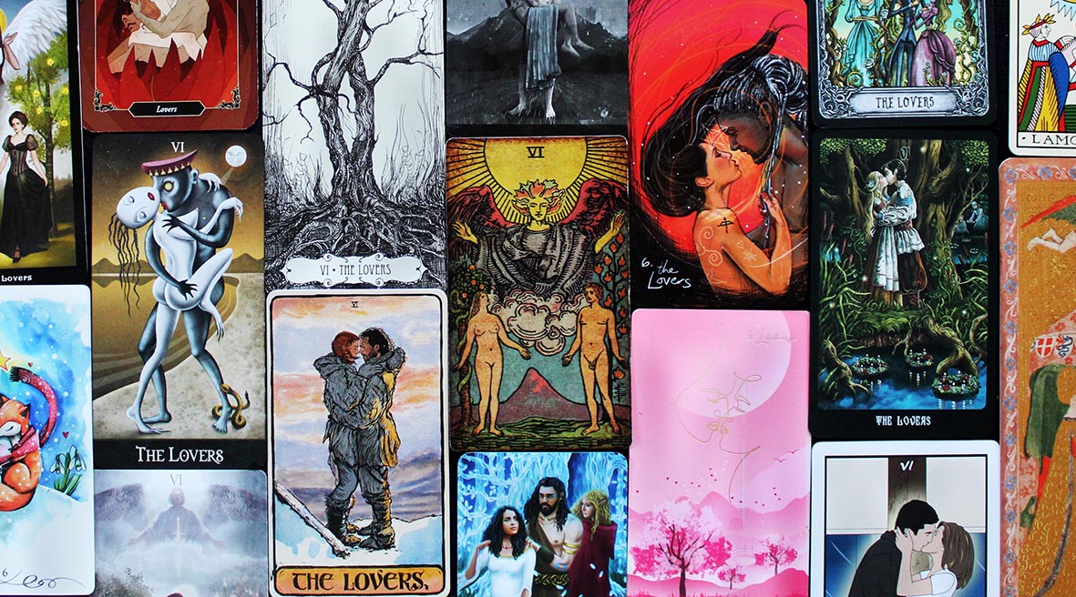 Les amoureux dans le tarot