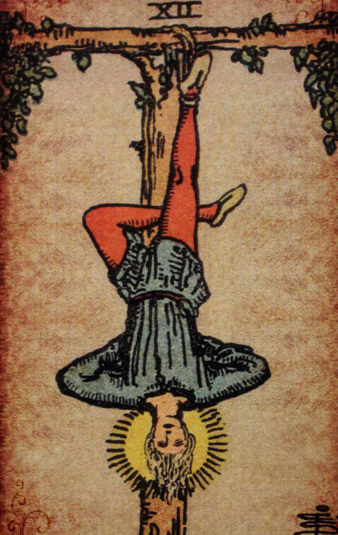 Le Pendu du tarot raider Waite Smith